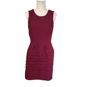 Madewell Womens Burgundy‎ Fit & Flare Sleeveless  Midi Dress Size 6